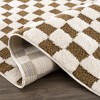Hauteloom Lajos Brown Checkered Shag Rug - 3 of 4