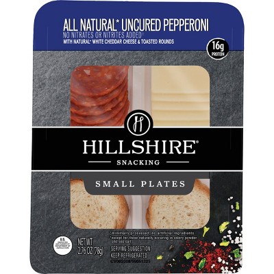 Hillshire Snacking All Natural Uncured Pepperoni with White Cheddar Cheese and Toasted Rounds - 2.76oz