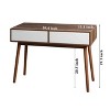 VANIRROR Entryway Table with 2 Drawers, Console Table with Storage Space, Sofa Table for Hallway, Living Room, or Behind Couch, Natural Wood Finish - 3 of 3