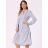 INSPIRE CHIC Women's Floral Print Long Sleeve Back Tie Flowy Midi Boho Dress - 2 of 4