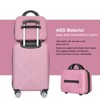 2/4pcs Luggage Set, ABS Lightweight Suitcase with 14" Makeup Box and Spinner Aircraft Wheels (14/20/24/28 Inch) 4S -ModernLuxe - 4 of 4