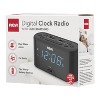 RCA Digital Radio Alarm Clock with Large Numbers and USB Charging, RC571 in Black - 3 of 4