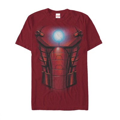 Men's Marvel Halloween Iron Man Arc Reactor Costume T-shirt - Cardinal ...