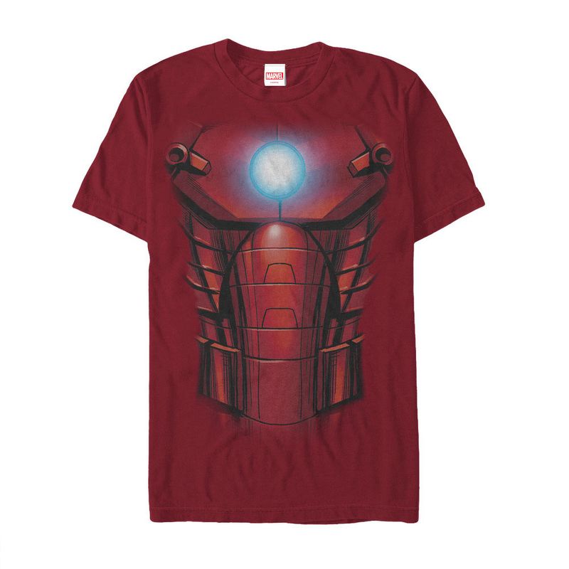 Men's Marvel Halloween Iron Man Arc Reactor Costume T-Shirt, 1 of 5