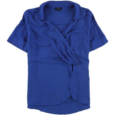 Alfani Womens Ruched Pullover Blouse