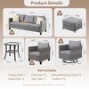 XIZZI Modular Outdoor Swivel Sectional Sofa Set, UV-Resistant Modular Lounge Set w/ Swivel Chairs, Side Table & Optional 3-Seat Sofa, Ottoman, Firepit - 2 of 4