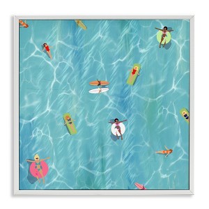 Stupell Industries Swimming Aerial Summer View, 24" x 24" - 1 of 4
