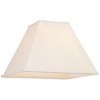Springcrest Beige Linen Large Square Lamp Shade 7" Top x 17" Bottom x 13" Slant x 12" High (Spider) Replacement with Harp and Finial - 2 of 4