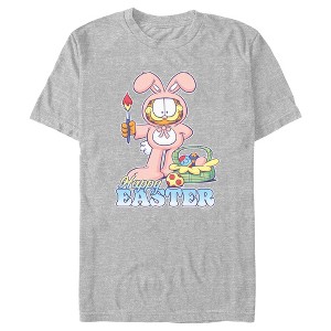 Men's Garfield Happy Easter Bunny Ears Cat T-Shirt - 1 of 4