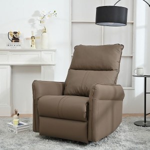 CENGHU Leather Rocking Recliner Chair, 360� Swivel Nursery Rocking Chair, Modern Glider Chair, Single Sofa Chair for Bedroom, Living Room - 1 of 4