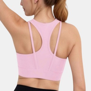Anna-Kaci Active Women's Sports Bra with Double Strap Detail and Wide Hem Band for Medium Support - 1 of 4