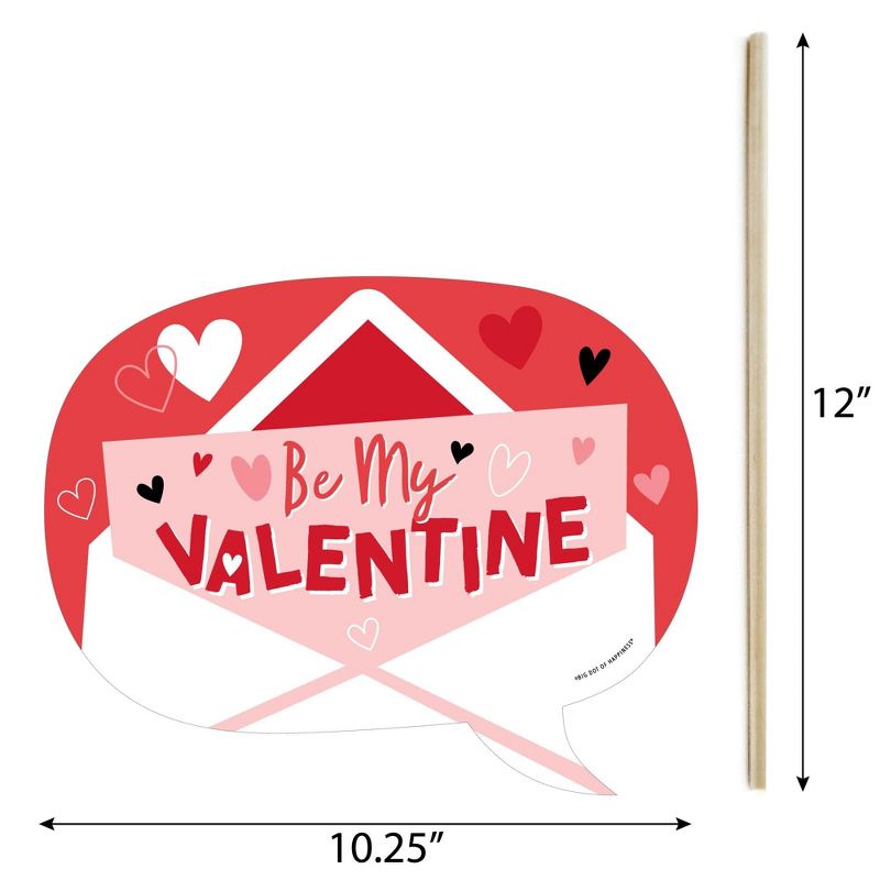 Big Dot of Happiness Funny Happy Valentine's Day - Valentine Hearts Party Photo Booth Props Kit - 10 Piece, 5 of 6