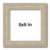 PosterPalooza | 5x5 Thin Barnwood Picture Frame, UV Acrylic, 2 Finishes - Grey and Black - 2 of 4