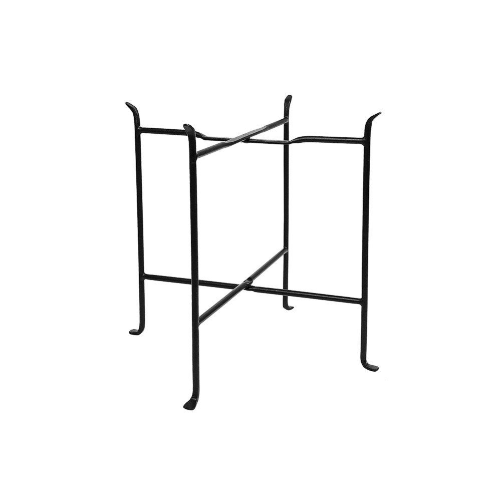 Photos - Plant Stand Indoor/Outdoor Short Folding Iron Floor Stand Black Powder Coat Finish - A
