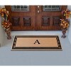 A1HC Natural Coir and PVC Backing Classic Border Flock Monogrammed Door Mat, Anti-Shed Entry Doormat - 3 of 4