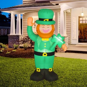 Nifti Nest St. Patrick's Day Inflatable Decoration - LED Leprechaun - 1 of 4