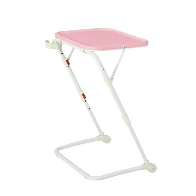 Racxily Adjustable Folding TV Tray With Cup Holder 20.87"W x 14.76"D x 27.76"H