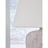 Signature Design by Ashley Danry Distressed Cream Table Lamp, Metal Base with Fabric Shade, 3-Way Switch - 4 of 4