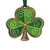 Slickblue Irish Shamrock Ornament, Forest Green Ribbon, Hanging Decor, Celtic Style, 7.5cm x 7.5cm - 3 of 3