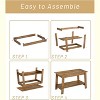 Coffee table with two levels of storage space, modern industrial farmhouse living room coffee table, easy to assemble - 4 of 4