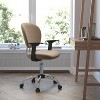 Emma and Oliver Mid-Back Coffee Brown Mesh Padded Swivel Task Office Chair with Arms - 2 of 4