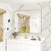 Apmir Rectangular Aluminum Alloy Framed and Tempered Glass Wall Bathroom Vanity Mirror in Matte Black/ Gold/ Silver/ Brown - 2 of 4