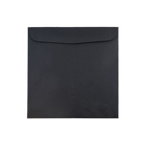 JAM Paper 9.5 x 9.5 Square Invitation Envelopes Black Linen V01216I - 1 of 2