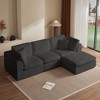 GDFStudio Emilien 109.4'' Modern 3-Seater L-Shaped Chenille Upholstered Sectional Sofa with 1 Ottoman and 7 Pillows - 2 of 4