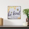 Northlight Metal Framed "Be Kind Always" Bumble Bee Decorative Canvas Wall Art 12" - 2 of 4