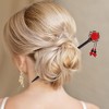 Unique Bargains Hair Chopstick Black Red 1 Pc - 2 of 4