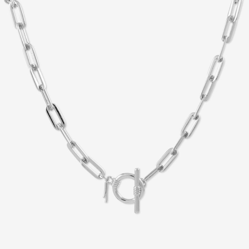 sanctuaire Flat Chain Link Necklace Silver, 2 of 5