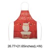 Unique Bargains Christmas Aprons Christmas Celebration in English Santa Claus Linen Red Beige Yellow 21.65"x26.77" 1 Pcs - 3 of 4