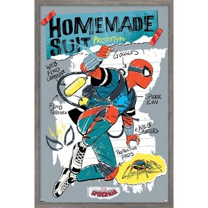 Trends International Marvel Animations' Your Friendly Neighborhood Spider-Man - Homemade Suit Framed Wall Poster Prints - 1 of 4