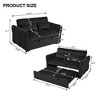 3-Seater Velvet 3-in-1 Pull Out Reclining Sofa Bed with Pillows, Hardwood Frame, and Easy Assembly - 4 of 4