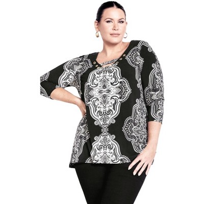 Avenue Women's Plus Size Addison Placement Top