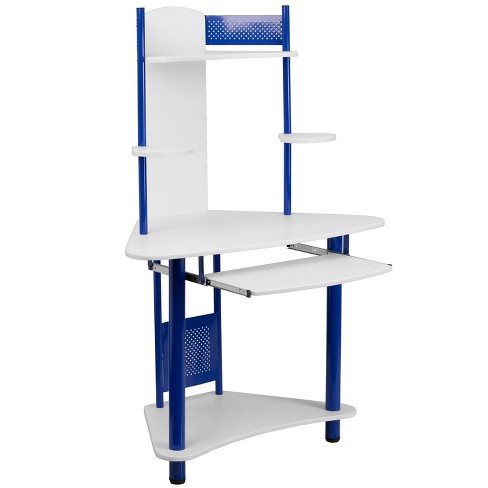 Corner Computer Desk With Hutch Blue Flash Furniture Target