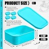 4 Pcs Silicone Freezer Trays with Lid, Reusable Rectangle Soup Containers & Ice Molds for Soups, Sauces, Stews - 2 of 4