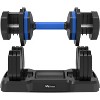 Acekool 55lb Adjustable Dumbbell, Fast Dial, Anti-Slip Handle, Converts to Barbell, Compact Home Gym Weights for Men & Women, Black - 2 of 4