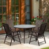 Aoodor Patio Folding Chairs 4-Pack Portable Dining Chairs Outdoor Textilene Sling Chairs for Camping,  Pool, Backyard - 2 of 4
