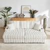 TiramisuBest 87" No-Assembly Oversized Sectional Chaise, Plush Reclining Sofa Bed for Indoor Living Room & Bedroom-Beige - 2 of 4