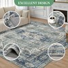 Washable Rug 6x9 –Anti-Slip Low Pile Ultra-Thin Vintage Distressed Stain-Resistant Non-Shedding Throw Carpet for Living Room, Bedroom, Dining & Denim - 2 of 4