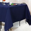 55"x55" Square Polyester Stain Resistant Solid Tablecloths Navy Blue - PiccoCasa - 3 of 4