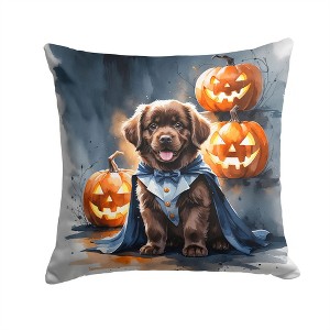 Tramull 14x14 Inch Halloween Throw Pillow, Indoor Outdoor Decorative Pet Theme Pillow - 1 of 4