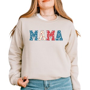 Simply Sage Market Patriotic Mama Floral Sweatshirt - 1 of 4