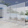 PexFix Outdoor Metal Privacy Screen Garden Fence Woven Pattern Wall Applique - 4 of 4