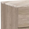 Royal Hampton 2 Drawer Wooden Nightstand with Grains and Angled Legs, Cream - 4 of 4