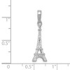 Black Bow Jewelry 14k White Gold Small 3D Eiffel Tower Pendant - 3 of 4