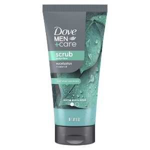 Dove Men+Care Body & Face Scrub with Plant-Based Moisturizers - Eucalyptus & Cedar Oil - 9oz - 1 of 4