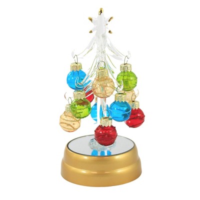 Christmas 5.0" Light Up Tree With Ornaments Christmas Light Desplay  -  Decorative Figurines