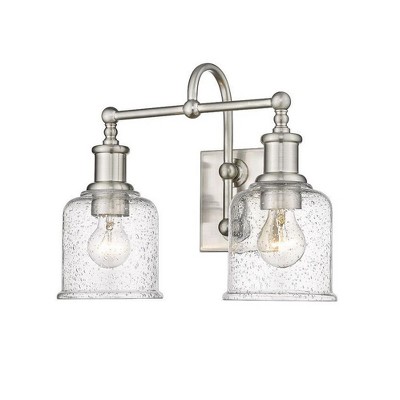 Bryant Vintage Industrial 2-Light Wall Sconce in Matte Black